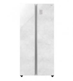 AQUA 冷凍冷蔵庫 AQR-SBS48A クリアマーブルホワイト  設置無料!