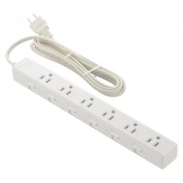 オーム電機 電源タップ(2m 6個口) HS-TKML62-3P25