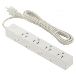 オーム電機 電源タップ(2m 4個口) HS-TKML42-3P25