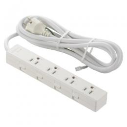 オーム電機 電源タップ(2m 4個口) HS-TKML42-3PE25