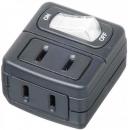 ヤザワ タップ(2個口) Y02FU210BK