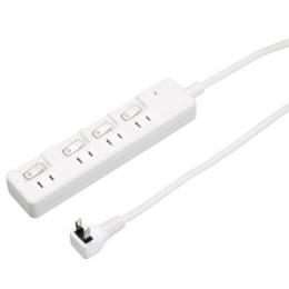 ヤザワ 電源タップ(2m 4個口) H8KS442WH