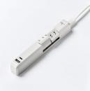 HIDISC 電源タップ(1m 2個口) HD-KTPUCA24WH