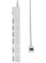 エルパ 電源タップ(1m 6個口) WLK-R61B(W)