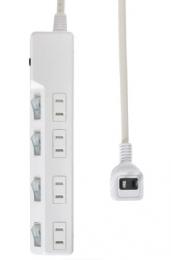 エルパ 電源タップ(5m 4個口) WLK-R45B(W)
