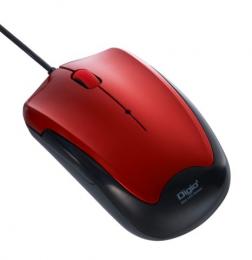 ナカバヤシ 有線マウス MUS-UKT124 レッド