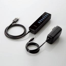 エレコム USBハブ U3H-T719SBK ブラック