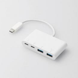 エレコム USBハブ U3HC-A424P10WH ホワイト