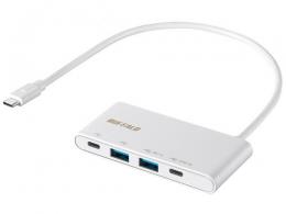 BUFFALO USBハブ BSH4U500C1PWH ホワイト