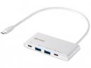 BUFFALO USBハブ BSH4U500C1PWH ホワイト