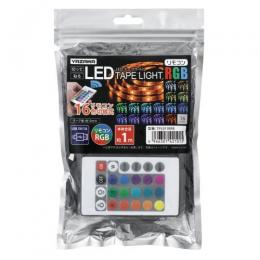ヤザワ LEDテープライト TPL011R レインボー リモコン付き