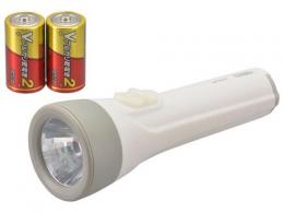 オーム電機 電池付きLED強力ライト LHP-2211C7