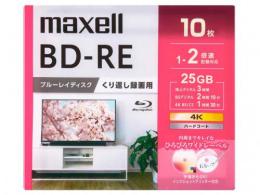 マクセル 録画用BD-RE 2倍速 10枚組 BEV25WPG.10S
