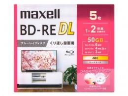 マクセル 録画用BD-RE DL 2倍速 5枚組 BEV50WPG.5S