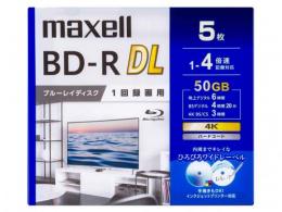 マクセル 録画用BD-R DL 4倍速 5枚組 BRV50WPG.5S