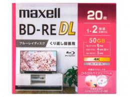 マクセル 録画用BD-RE DL 2倍速 20枚組 BEV50WPG.20S