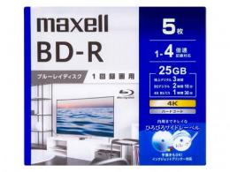 マクセル 録画用BD-R 4倍速 5枚組 BRV25WPG.5S