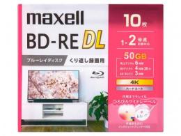 マクセル 録画用BD-RE DL 2倍速 10枚組 BEV50WPG.10S