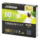 JVCケンウッド 録画用BD-R XL 4倍速 5枚組 VBR520YMDP5J1