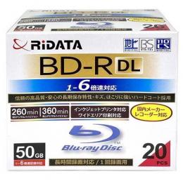 RiDATA 録画用BD-R DL 6倍速 20枚組 BD-R260PW 6X.20P SC A