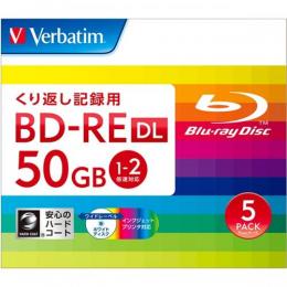バーベイタム データ用BD-RE DL 2倍速 5枚組 DBE50NP5V2