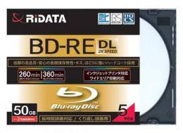 RiDATA 録画用BD-RE DL 2倍速 5枚組 BD-RE260PW 2X.5P SC A