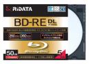 RiDATA 録画用BD-RE DL 2倍速 5枚組 BD-RE260PW 2X.5P SC A