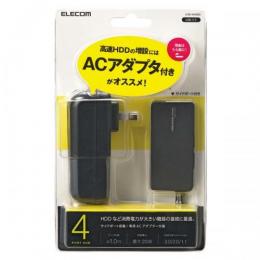 エレコム 電源付きUSBハブ U3H-A408SBK