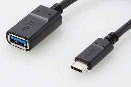 エレコム A to C USBケーブル(15cm) USB3-AFCM01NBK