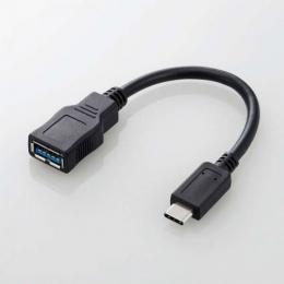 エレコム A to C USBケーブル(8cm) USB3-AFCM01BK