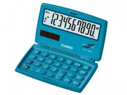 CASIO 電卓 SL-C100C レイクブルー