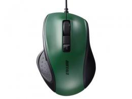 BUFFALO 有線マウス BSMBU300 グリーン