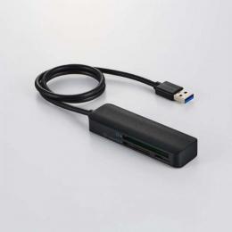 エレコム USB-Aケーブル付きメモリーカードリーダー MR3-C30BK