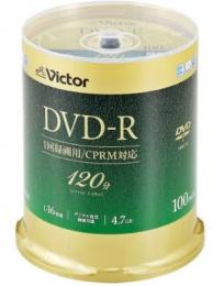 JVCケンウッド 16倍速 DVD-R 100枚パック VHR12J100SJ5