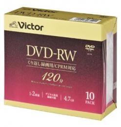 JVCケンウッド ビデオ用 DVD-RW 2倍速 10枚 VHW12NP10J5