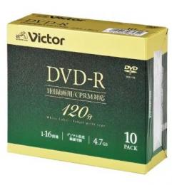 JVCケンウッド ビデオ用 DVD-R 16倍速 10枚 VHR12JP10J5