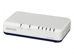BUFFALO ネットワークハブ LSW6-GT-5EP ホワイト