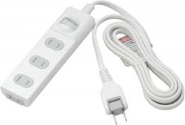ELPA 電源タップ(2m) WBS-T4020B ホワイト