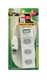 ELPA 電源タップ(3m) WBS-T4050B ホワイト