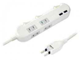 カシムラ USBポート付電源タップ(1.2m) AC-010