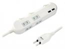 カシムラ USBポート付電源タップ(1.2m) AC-010