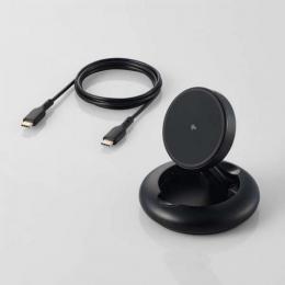 エレコム ワイヤレス充電スタンド W-MA08BK ブラック