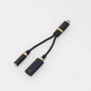 エレコム Type-C 増設/to 3.5mm 変換ケーブル MPA-C35DSPDBK