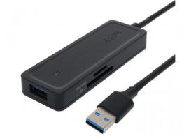 ナカバヤシ カードリーダー付USBハブ USH-10G2A/BK