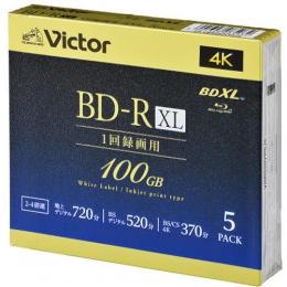 JVCケンウッド BD-R XL 4倍速 5枚組 VBR520YP5J5