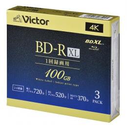 JVCケンウッド BD-R XL 4倍速 3枚組 VBR520YP3J5