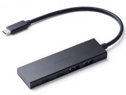エレコム USBハブ U3HC-H042PBK