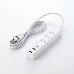 エレコム コード付きUSBタップ 1.5m T-U08-3A2C15WH