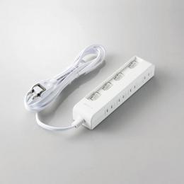 エレコム 電源タップ 2m T-E5C-2420WH