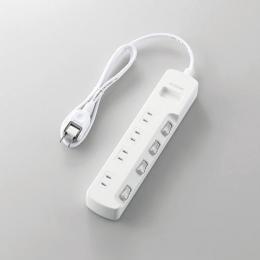 エレコム 電源タップ 1m T-E6A-2410WH
